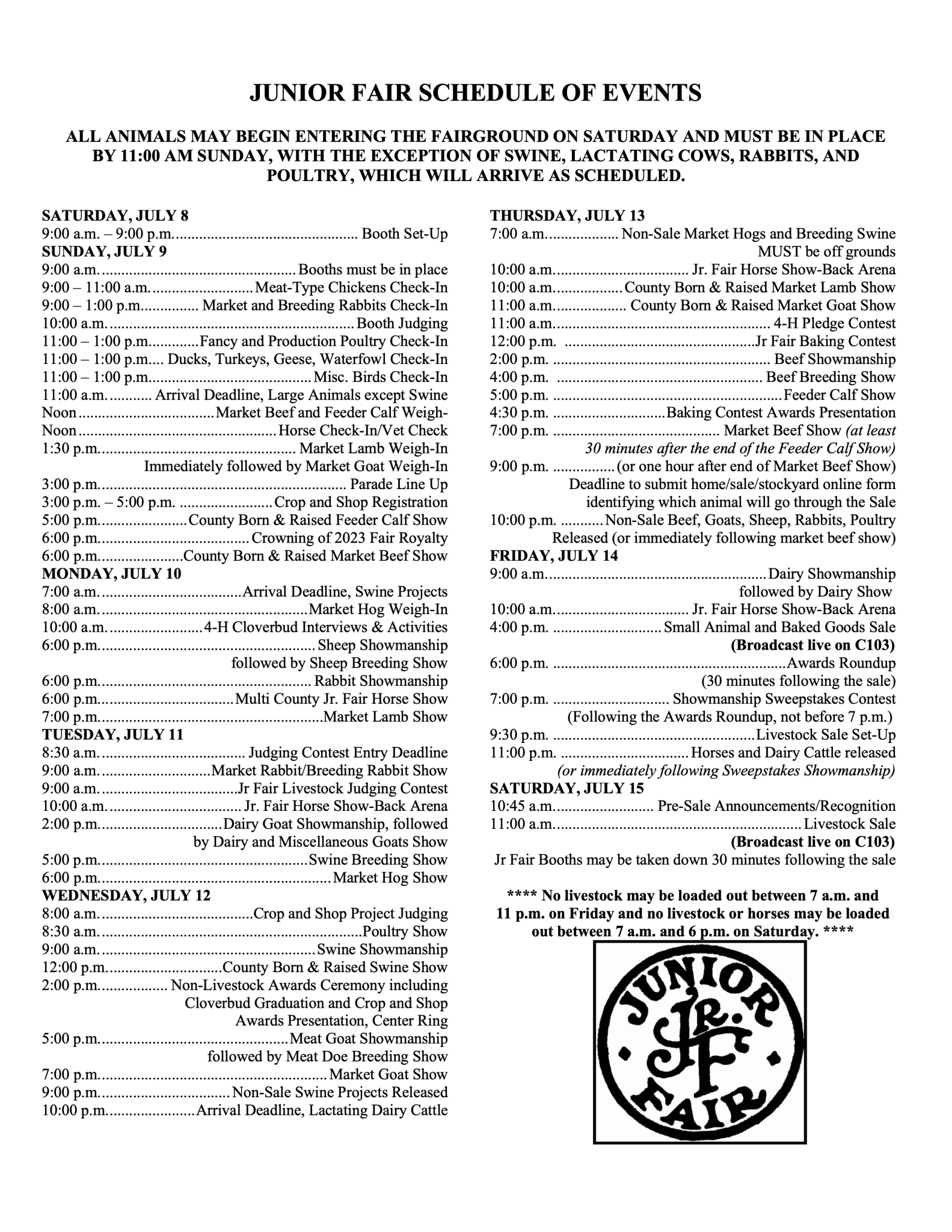 Junior Fair Adams County, OH Fair