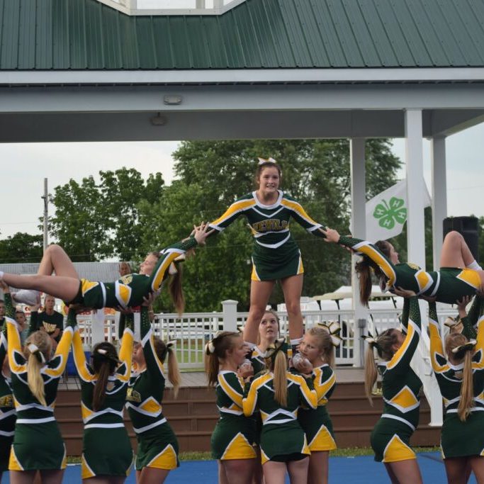 Cheerleading at the Adams County Fair